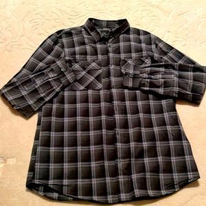 Mens XL Armani Exchange Green Plaid Button-up Shirt